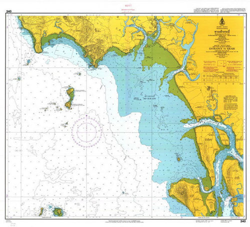 รูปภาพของ แผนที่ # 340 - ทางเข้ากระบี่ ตั้งแต่แหลมหางนาค ถึง เกาะปู (WGS84)