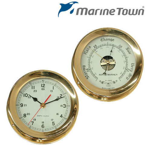 Picture of Contemporary Styled Brass Clocks & Barometers