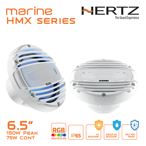 Picture of HMX 6.5" Speaker, 4Ω, 150W, Marine White, RGB, /pr [6.5 LD-TW]