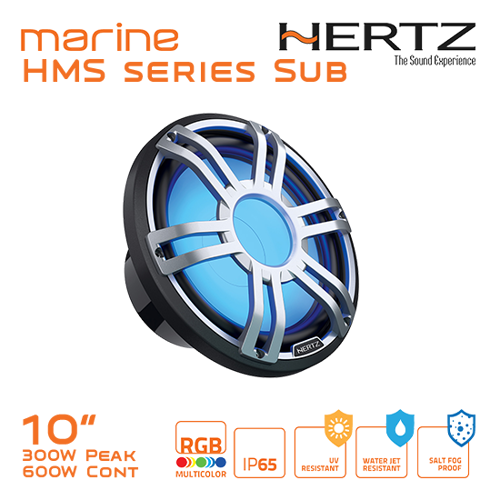 Picture of HMS 10" Sub, 4Ω, 600W, Sport Charcoal, RGB, /ea [10 S4-LD-G.1]