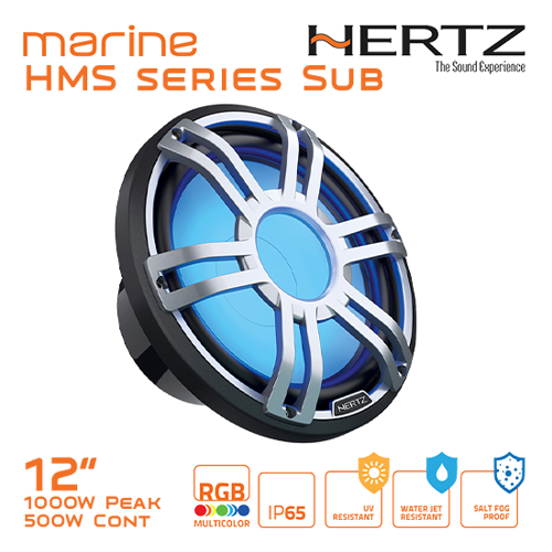 Picture of HMS 12" Sub, 4Ω, 1000W, Sport Charcoal, RGB, /ea [12 S4-LD-G]