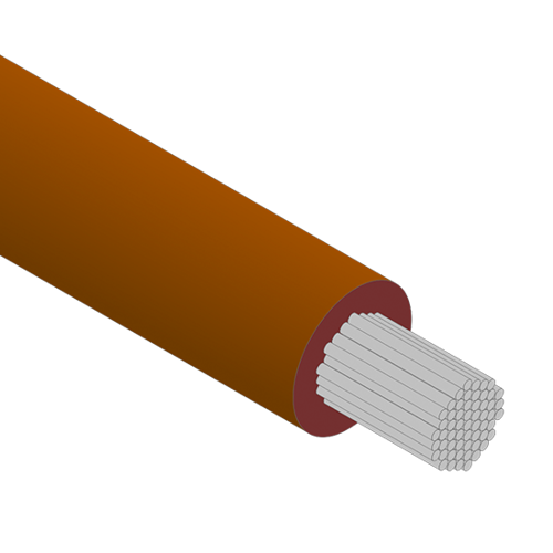 รูปภาพของ 10mm2, 1-Core, Brown, Tinned Marine Wire /m