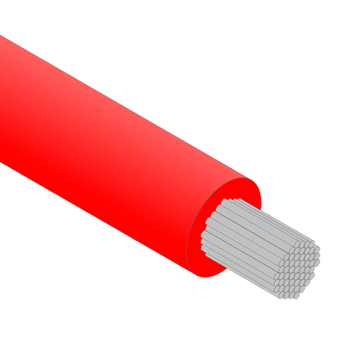Picture of 10mm2, 1-Core, Red, Tinned Marine Wire /m
