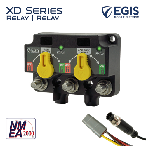 รูปภาพของ XD NMEA 2000 Dual - (Relay/Relay), w/Knobs - 8P DT, Bulk Pack