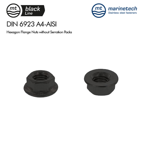 Picture of BlackLine A4 DIN 6923 Hexagon Flange Nuts without Serration Packs