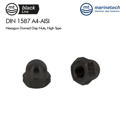 Picture of BlackLine A4 DIN 1587 Turned Hexagon Domed Cap Nuts Packs