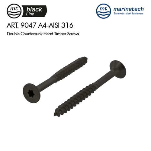 Picture of BlackLine Art. 9047 A4-AISI 316 Double Countersunk Head Timber Screws