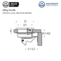 รูปภาพของ BlackLine Lifting Handle A4-AISI 316 Dull Black