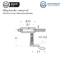 Picture of BlackLine Lifting Handle Waterproof A4-AISI 316 Dull Black