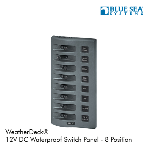 รูปภาพของ WeatherDeck 12V DC Waterproof Switch Panel - 8 Position