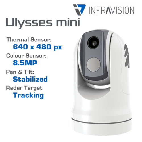 รูปภาพของ Infravision Ulysses Mini, T/C (640x480 / 720x1080px), Pan/Tilt, Stabilized, White Camera