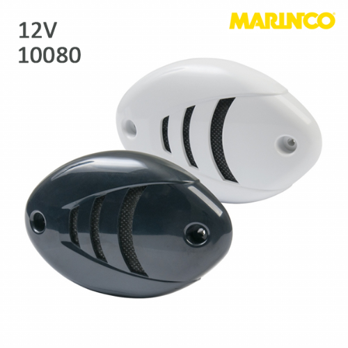 Picture of Horn with Black and White Grills 12V Drop-In Low Profile
